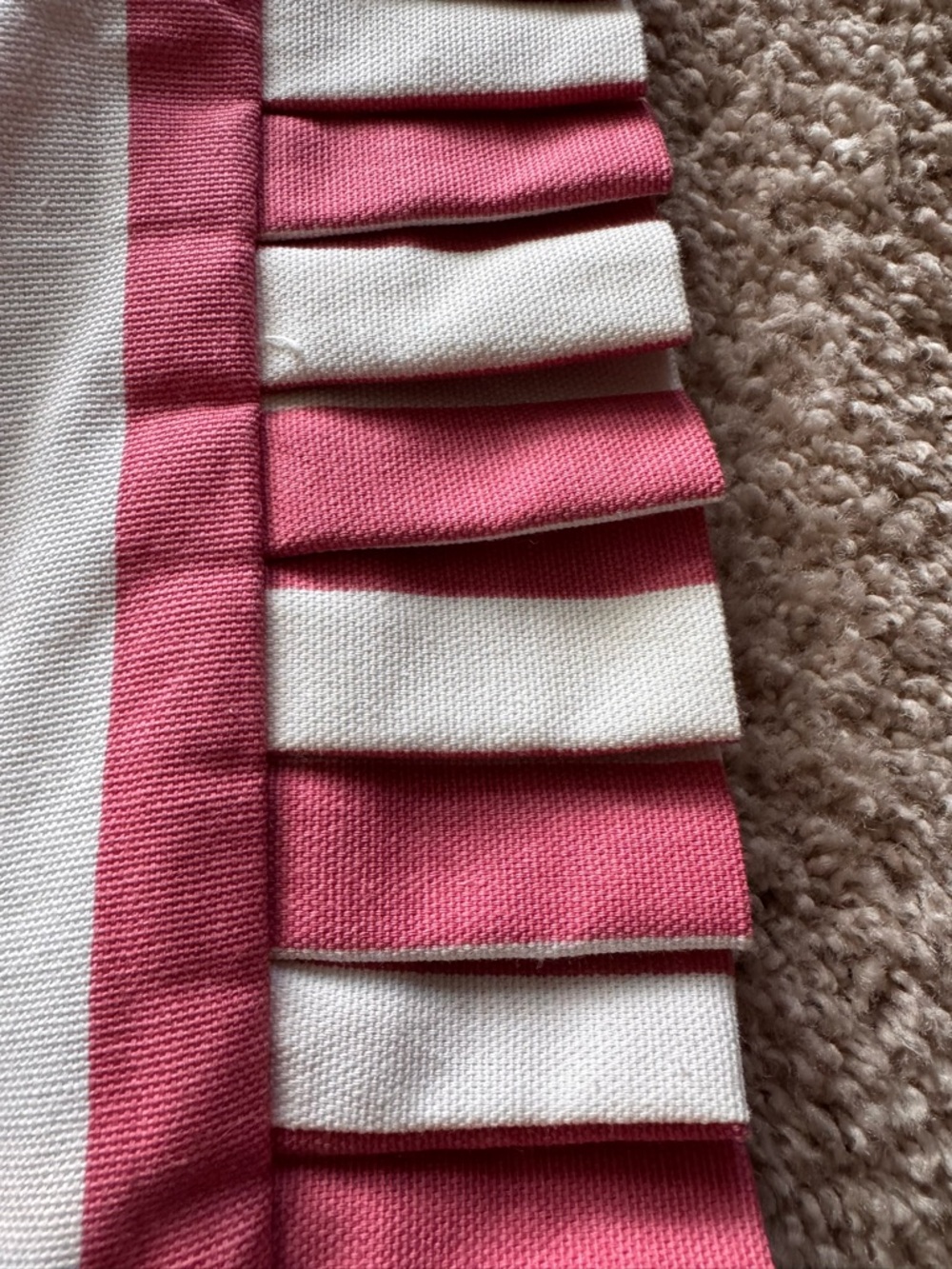 Croscill Euro Shams in Pink/White Stripe 100% Cotton - Picture 3 of 3